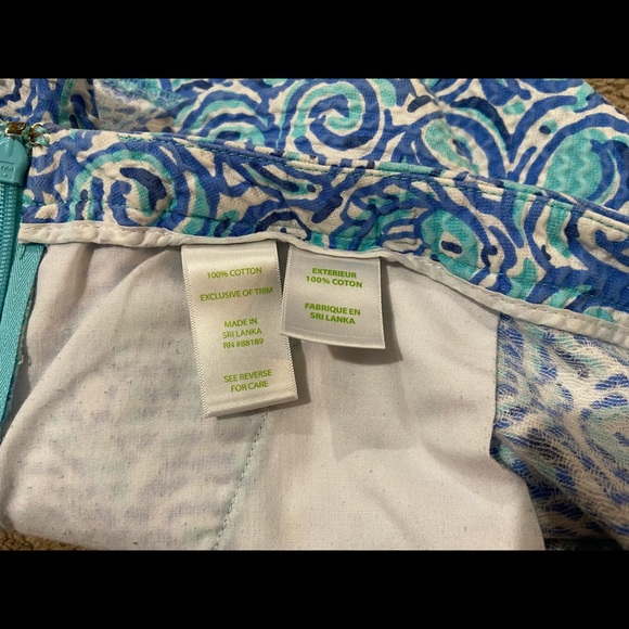 Lilly Pulitzer Adie Short Chasing Tail Blue Women’s Size 12 Pockets 3.5” Inseam - Picture 10 of 13